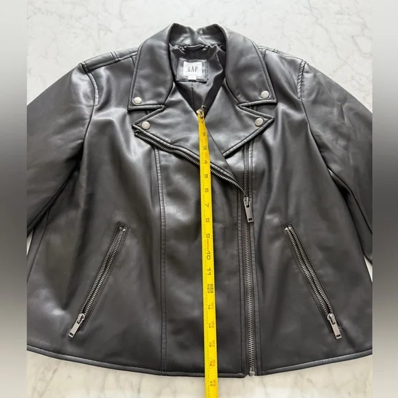 GAP Vegan-Leather Moto Jacket - Picture 7 of 8